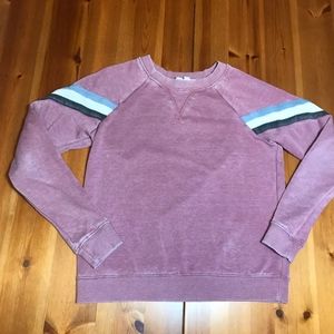 XS Women Pink Long Sleeve Crew Neck Shirt